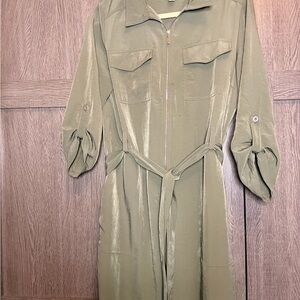 Olive Green Zip-Up Jumpsuit